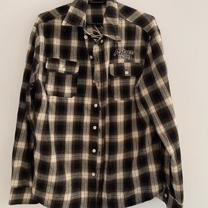 Palace Motor Oil GTX3 Flannel Long Sleeve Shirt